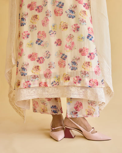 BREEZY FLOWER CHILD - SET OF 3 (KURTA,PANT & DUPATTA)) Naaz By Noor 