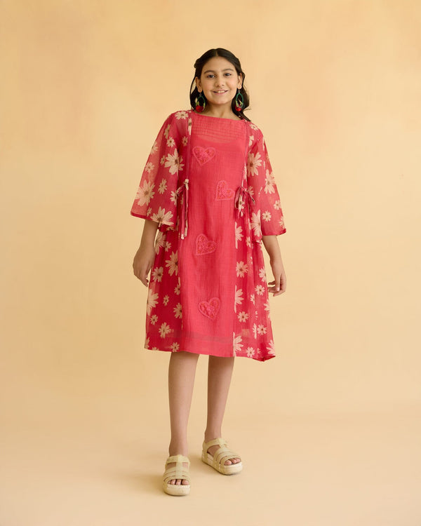 BRIGHT FLOWER CHILD DRESS- KIDS ( UPTO 10 YEARS) Naaz By Noor 