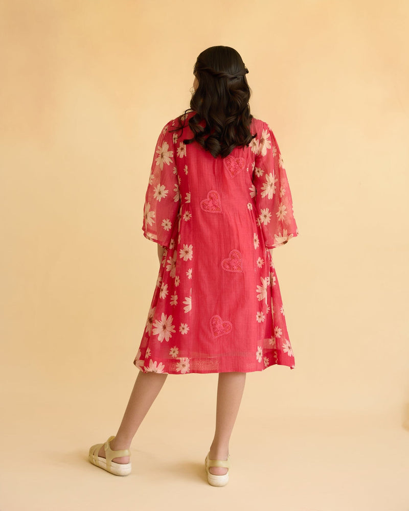 BRIGHT FLOWER CHILD DRESS- KIDS ( UPTO 10 YEARS) Naaz By Noor 
