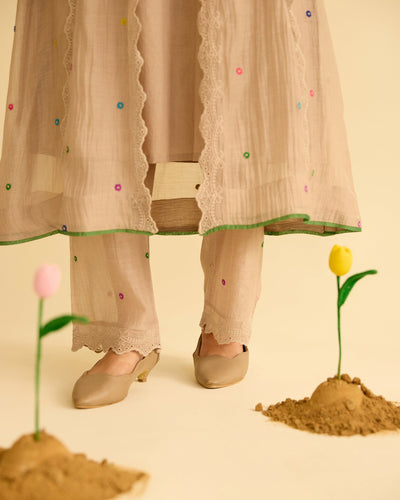 EUPHORIC FLOWER CHILD-SET OF 3(KURTA,PANT&DUPATTA) Naaz By Noor 