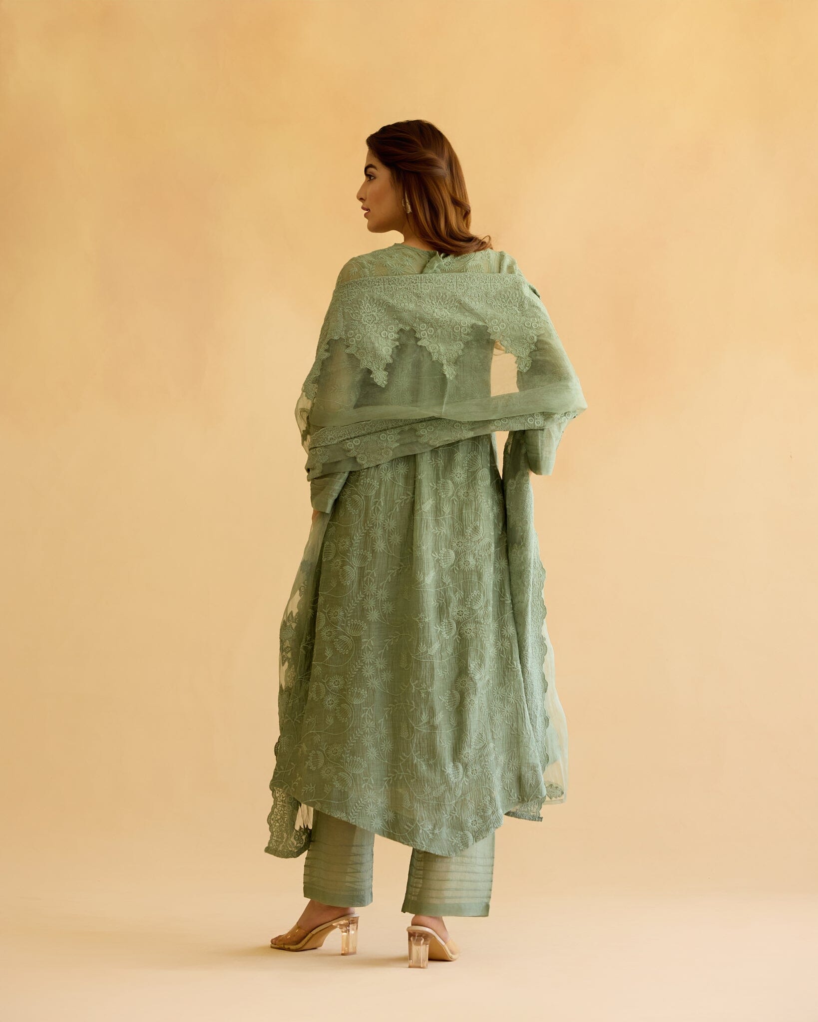 FEARLESS FLOWER CHILD-SET OF 3( KURTA,PANT& DUPATTA) Naaz By Noor 