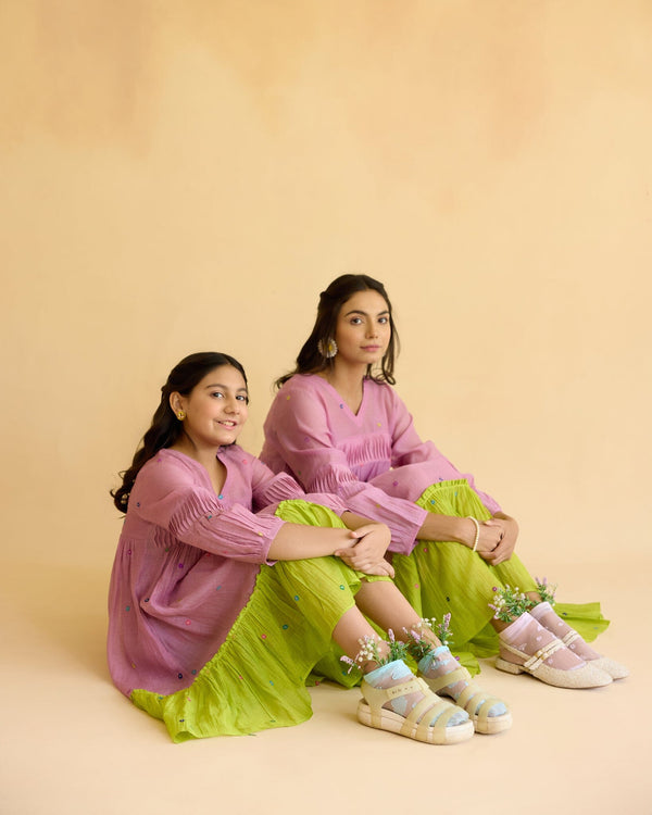 GLOWING FLOWER CHILD DRESS KIDS ( UPTO 10 YEARS) Naaz By Noor 