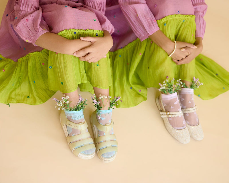 GLOWING FLOWER CHILD DRESS KIDS ( UPTO 10 YEARS) Naaz By Noor 