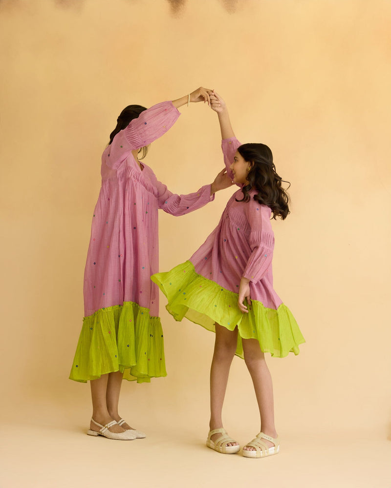 GLOWING FLOWER CHILD DRESS KIDS ( UPTO 10 YEARS) Naaz By Noor 