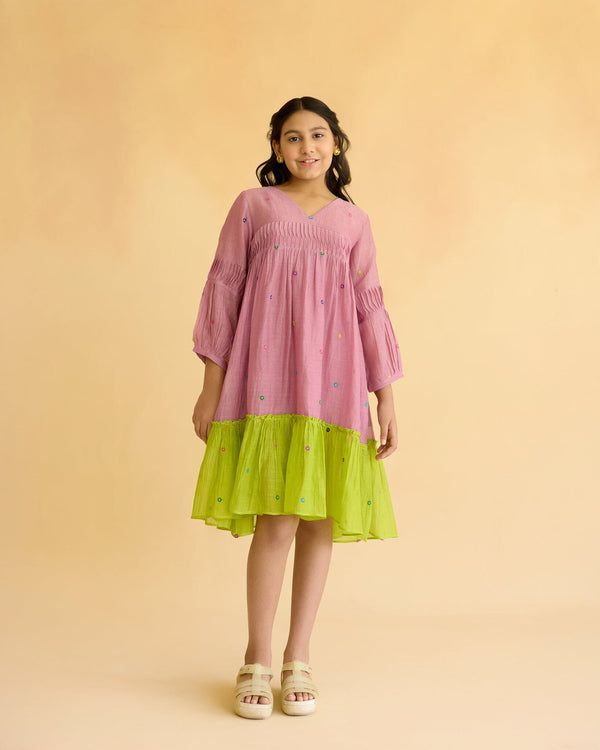GLOWING FLOWER CHILD DRESS KIDS ( UPTO 10 YEARS) Naaz By Noor 