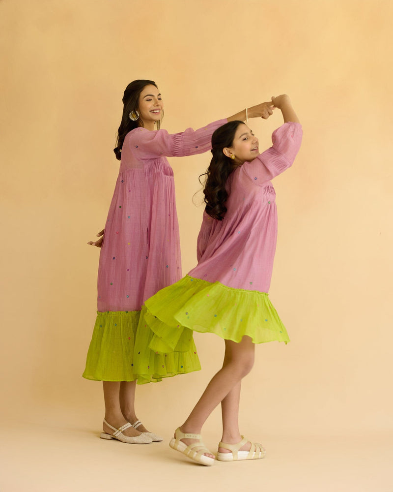 GLOWING FLOWER CHILD DRESS KIDS ( UPTO 10 YEARS) Naaz By Noor 