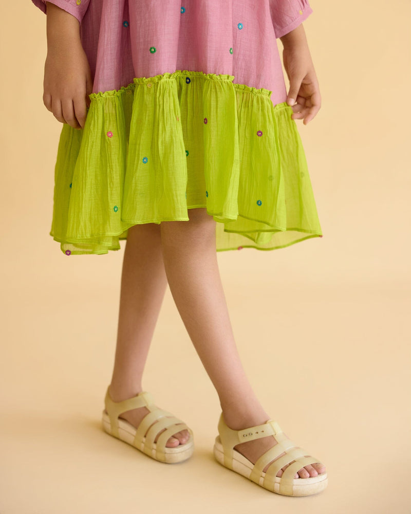 GLOWING FLOWER CHILD DRESS KIDS ( UPTO 10 YEARS) Naaz By Noor 
