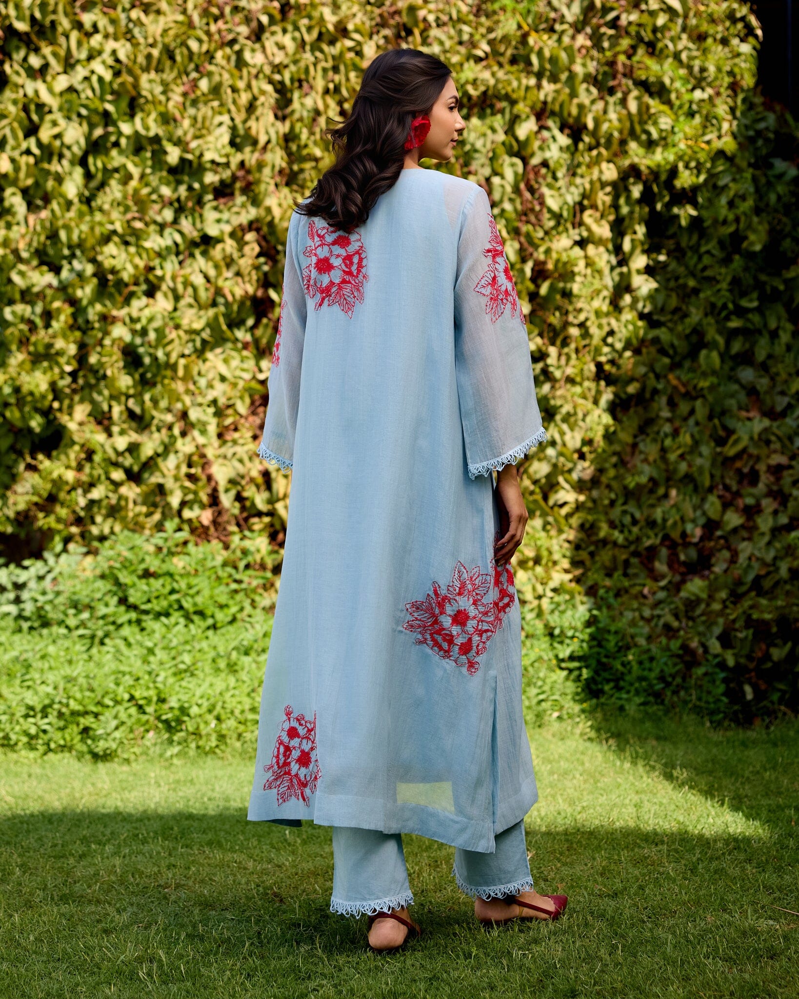 GRACEFUL FLOWER CHILD - SET OF 3( KURTA, PANT & DUPATTA) Naaz By Noor 