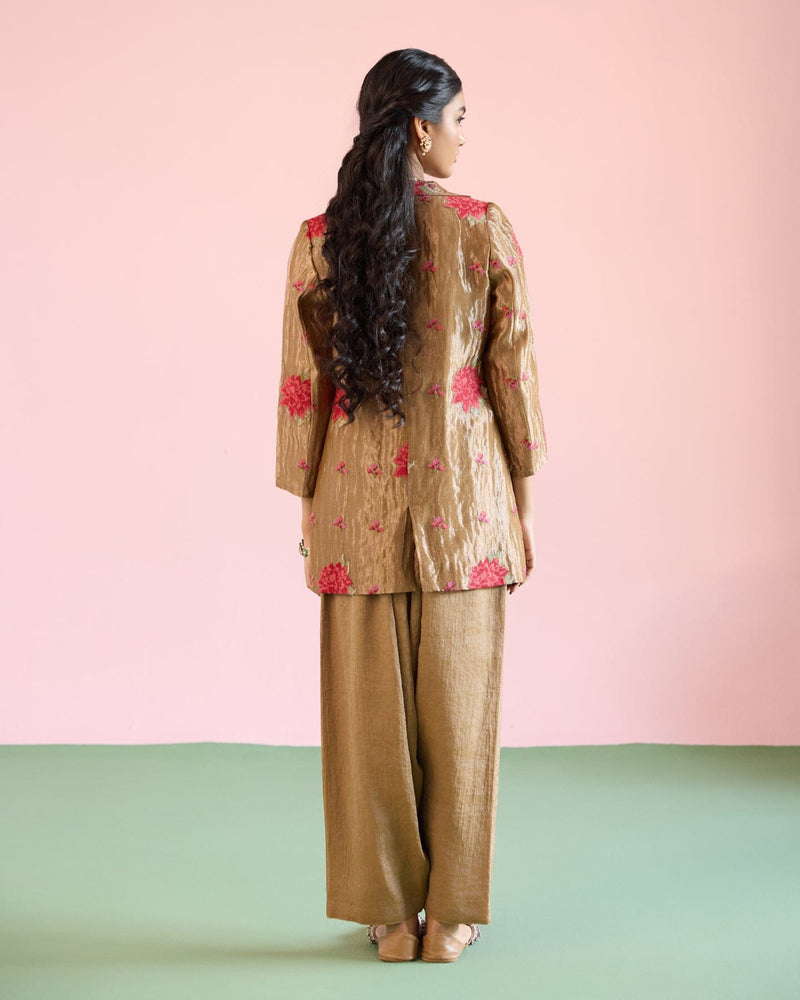 JOR BAAGH BLAZER -SET OF 3( crop top, pants & blazer) Naaz By Noor 