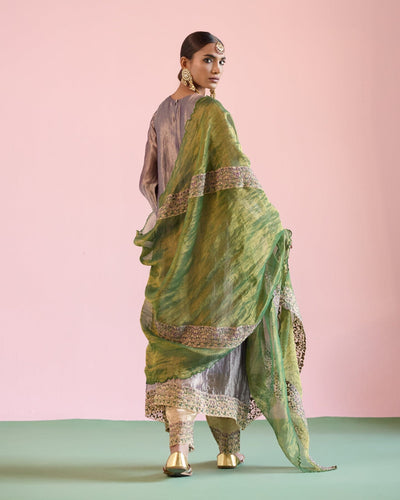 JOR BAAGH LILAC& GREEN-SET OF 3( kurta, pant & dupatta) Naaz By Noor 