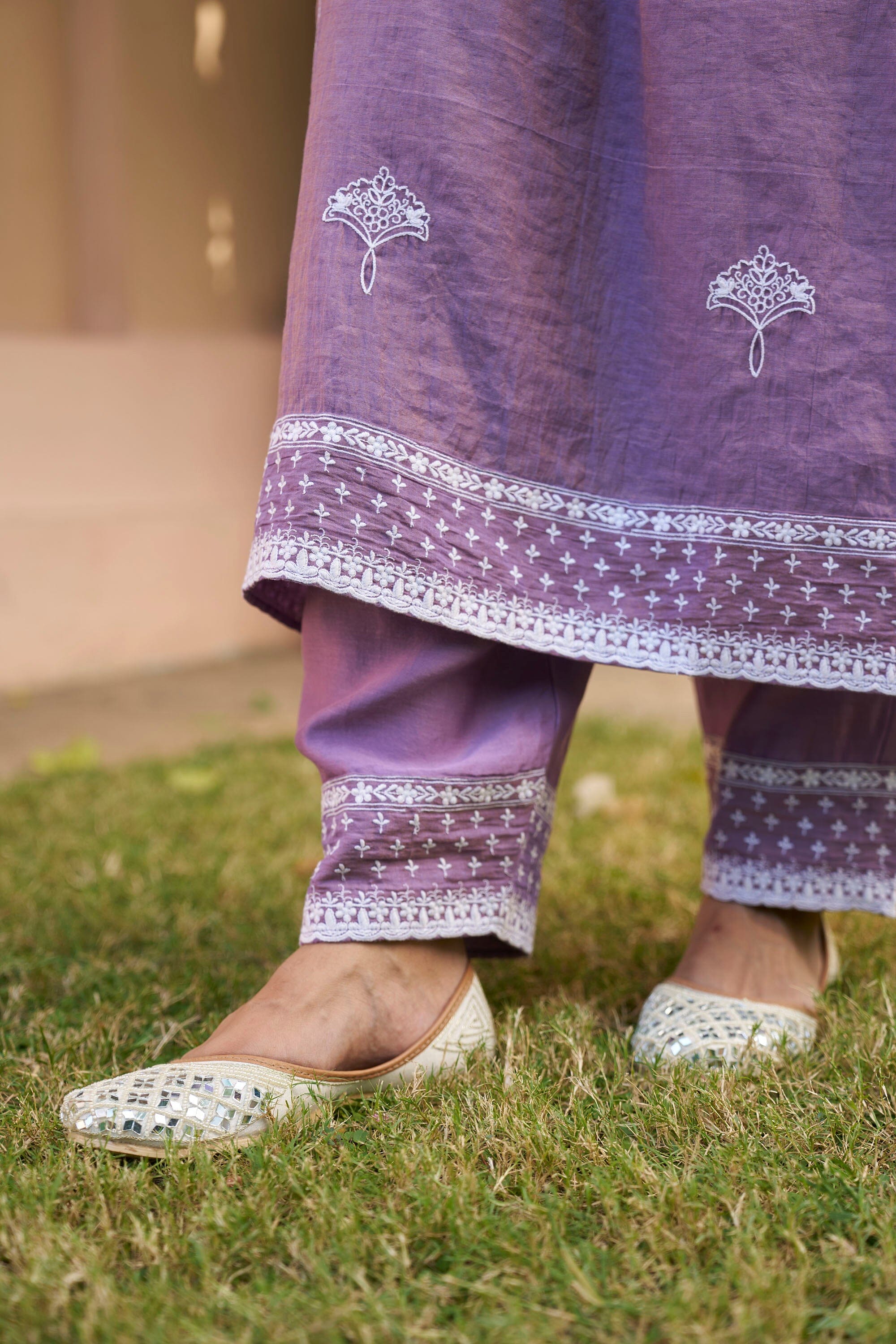 kikli lilac- set of 3(kurta,pant & dupatta) Naaz By Noor 