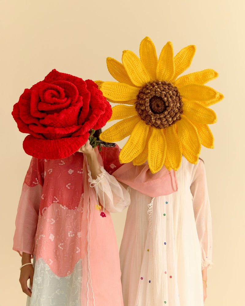 KIND FLOWER CHILD -SET OF 3( KURTA, PANT & DUPATTA) Naaz By Noor 