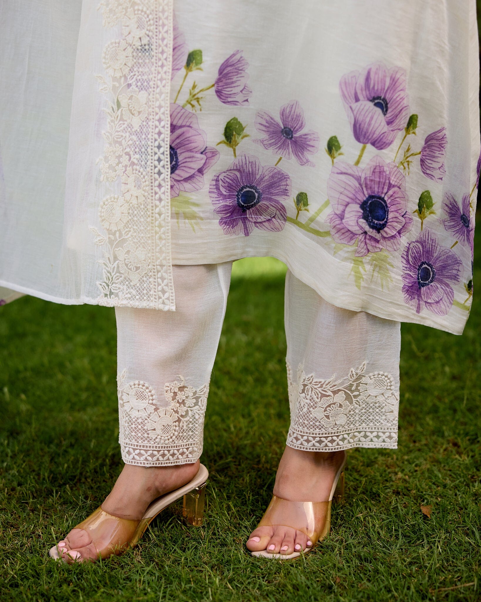 LOVING FLOWER CHILD- SET OF 3( KURTA,PANT&DUPATTA) Naaz By Noor 