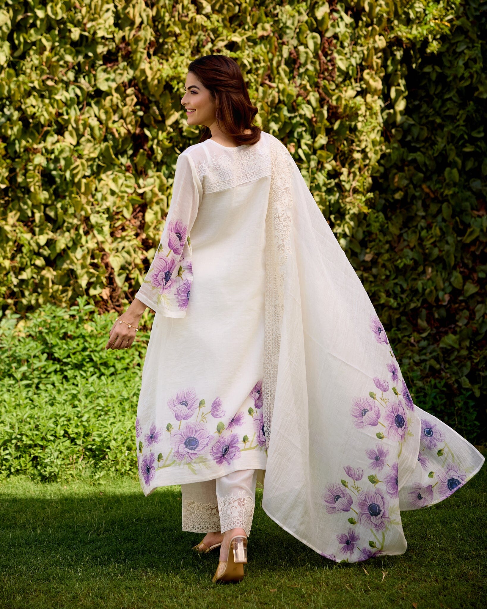 LOVING FLOWER CHILD- SET OF 3( KURTA,PANT&DUPATTA) Naaz By Noor 