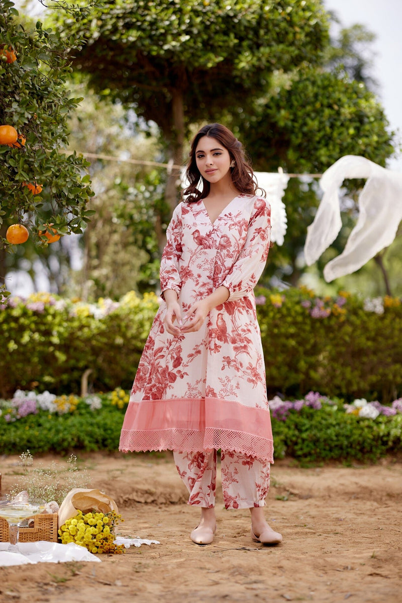 MORROCON fields-set of 2 ( kurta & pant) Naaz By Noor 