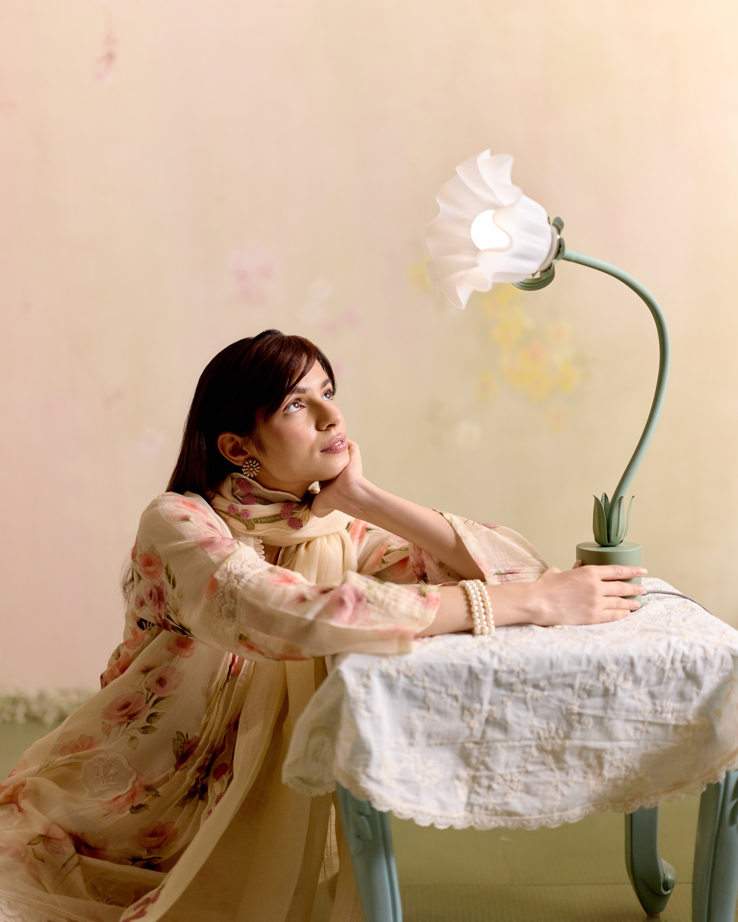 PRINTED SUMMER FLORAL - SET OF 3( KURTA,PANT & DUPATTA) Naaz By Noor 