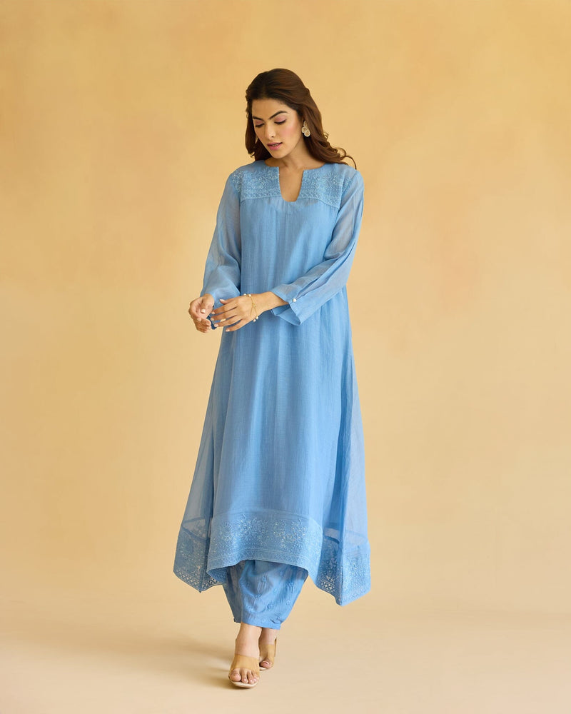 RAD FLOWER CHILD-SET OF 3(KURTA,PANT& DUPATTA) Naaz By Noor 