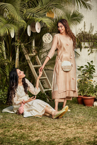 Beige Dress - Naaz By Noor