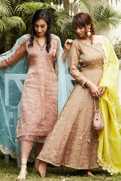 Brown Anarkali - Naaz By Noor
