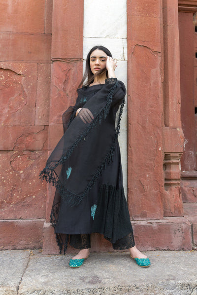 CLASSIC BLACK ENSEMBLE-SET OF 3 Naaz By Noor 