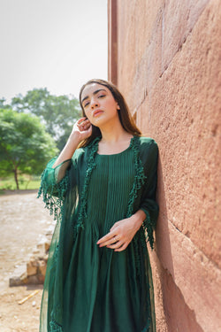 CLASSIC GREEN ENSEMBLE-SET OF 3 Naaz By Noor 