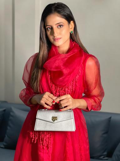CLASSIC RED ENSEMBLE- SET OF 3 Naaz By Noor 