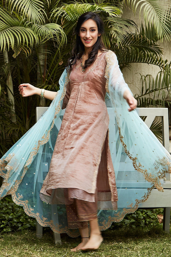 Copper Suit Set - Naaz By Noor
