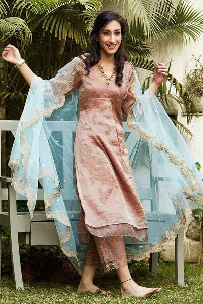 Copper Suit Set - Naaz By Noor