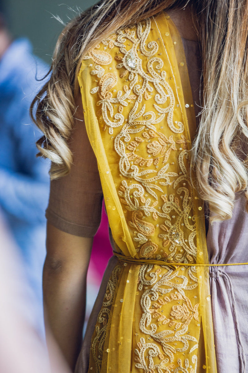 Dhoti jumpsuit with Dupatta - Naaz By Noor