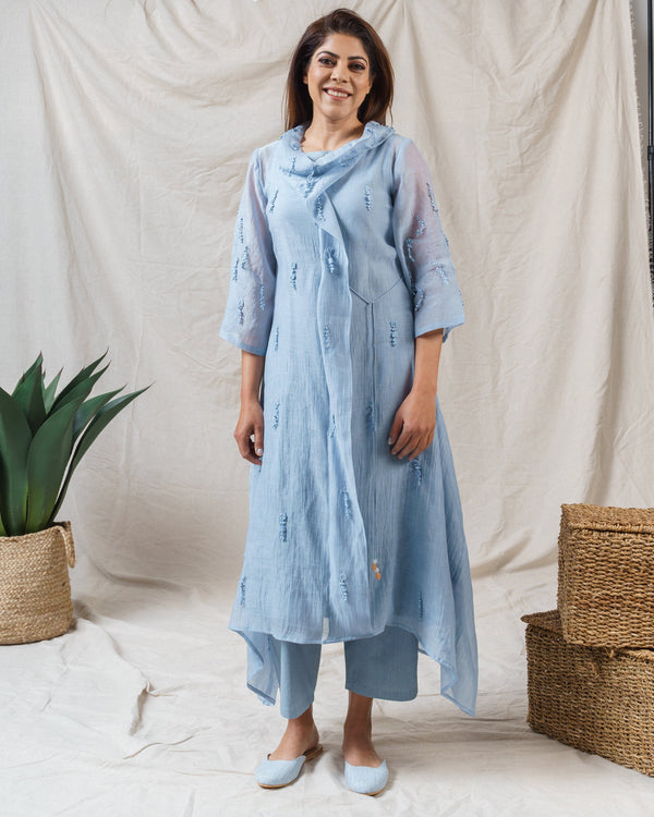 Frost blue ensemble - Naaz By Noor