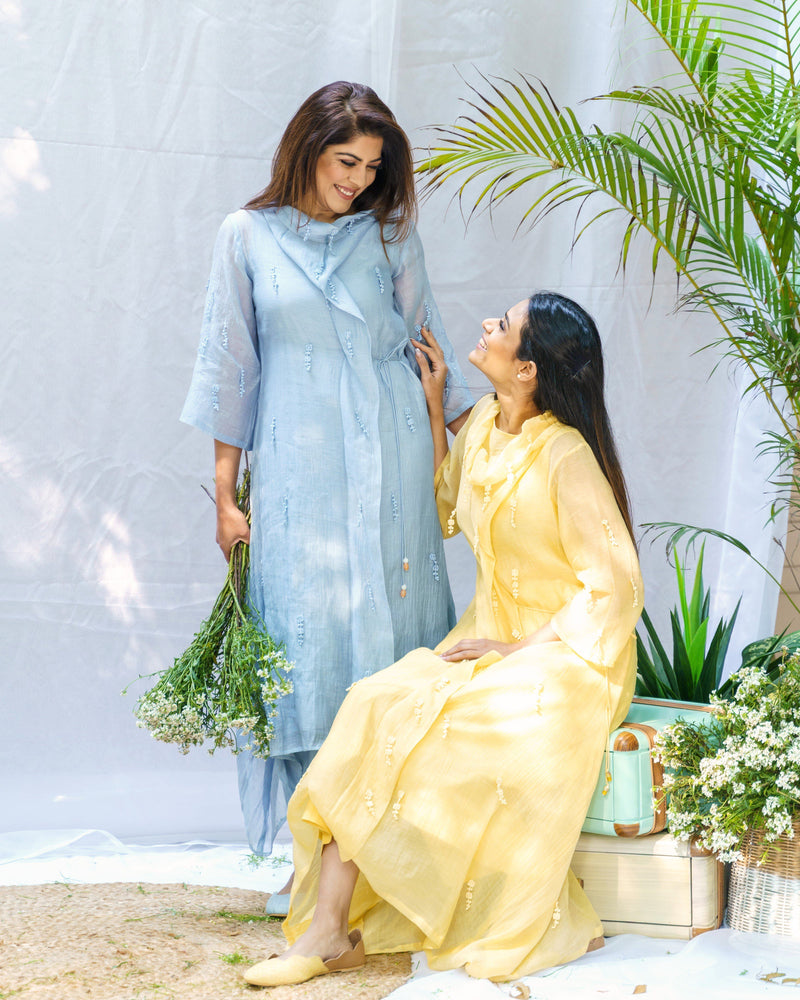 Frost blue ensemble - Naaz By Noor