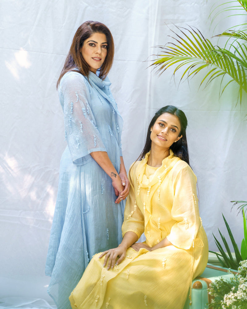 Frost blue ensemble - Naaz By Noor
