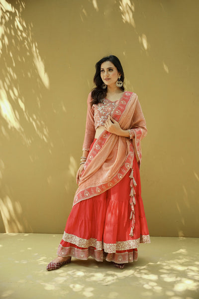 goonj(sharara set) set of 3- kurta, sharara, blouse Naaz By Noor 