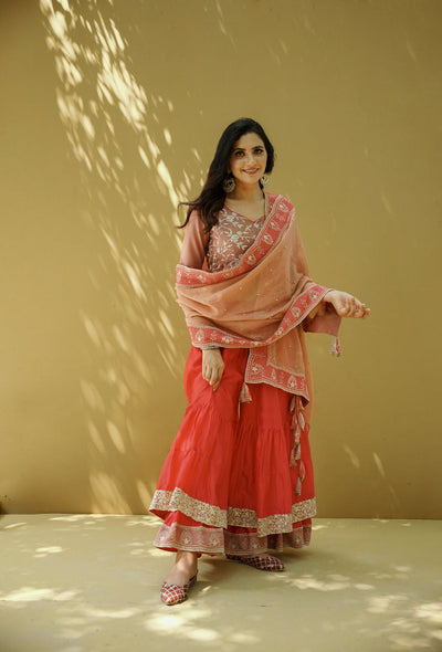 goonj(sharara set) set of 3- kurta, sharara, blouse Naaz By Noor 