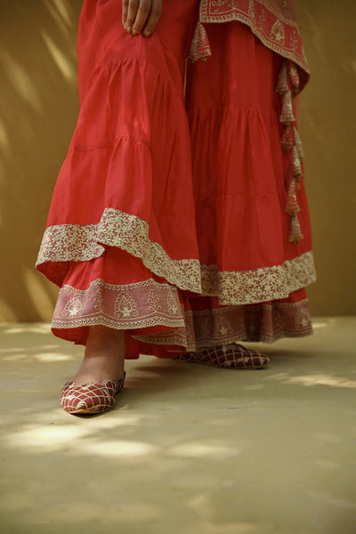 goonj(sharara set) set of 3- kurta, sharara, blouse Naaz By Noor 