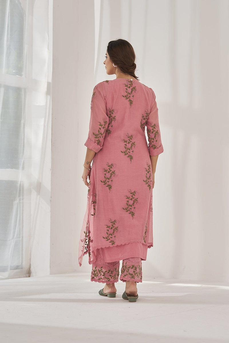 GULABSA BAANO-set of 3( kurta, pant & dupatta) Naaz By Noor 