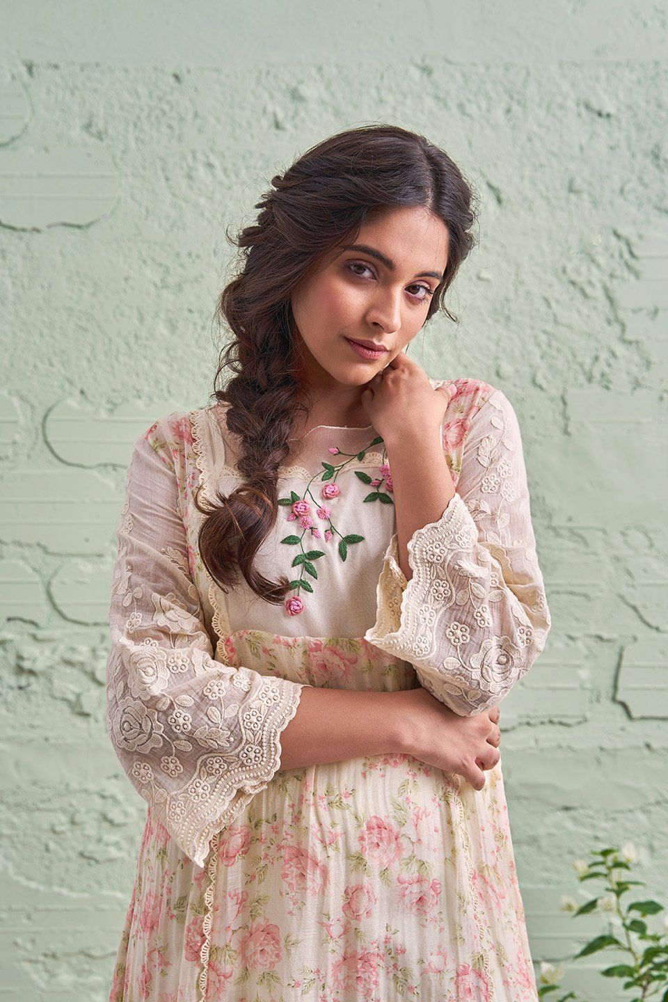 JAMUN ki tokri ( malai si ) - set of 2- kurta & pant Naaz By Noor 