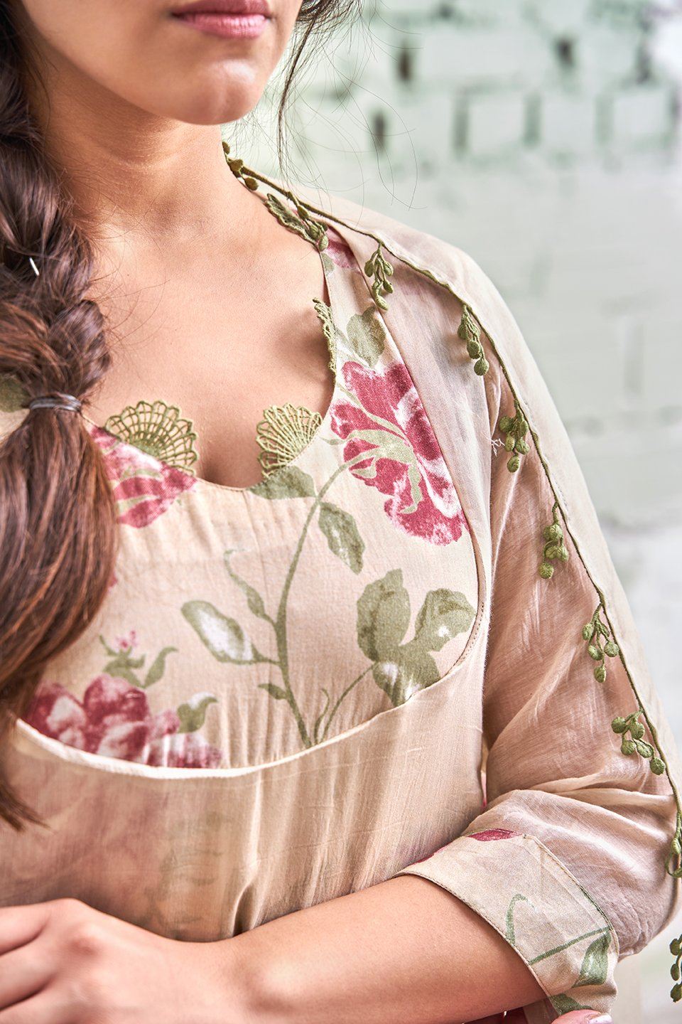 JAMUN ki tokri ( sunheri)- set of 3- kurta, pant & dupatta Naaz By Noor 