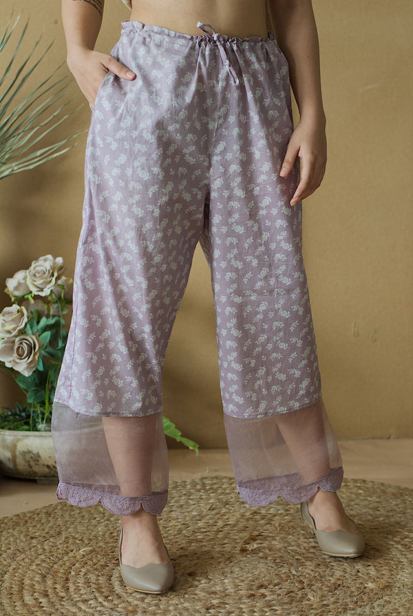 LILAC MUSK PRINTED PANT - Naaz By Noor