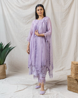 Lilac Nile ensemble ( without dupatta ) - Naaz By Noor