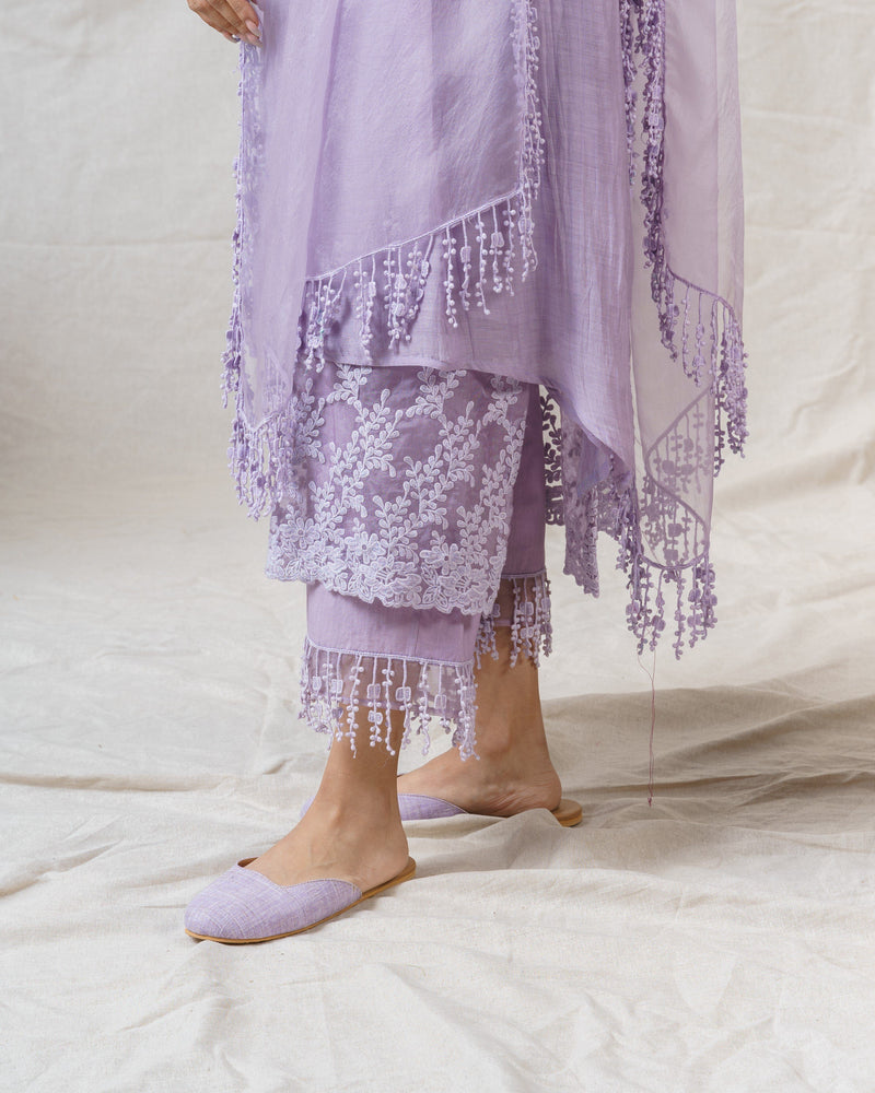 Lilac Nile ensemble ( without dupatta ) - Naaz By Noor