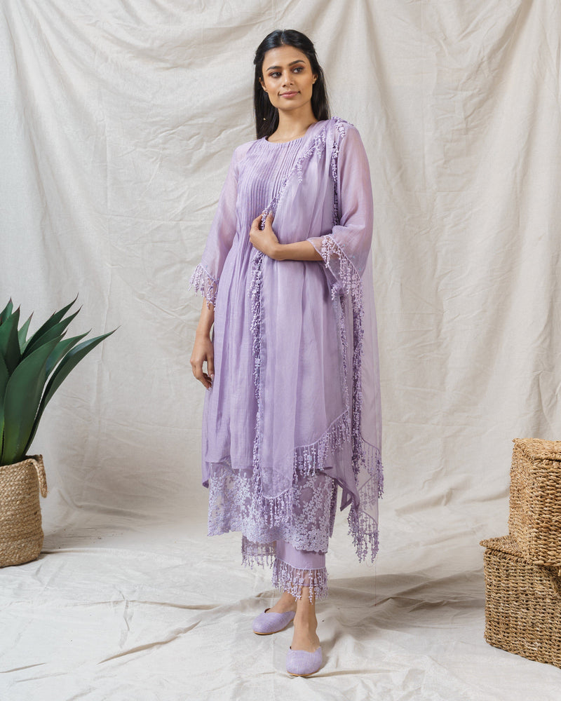 Lilac Nile ensemble-set of 3 - Naaz By Noor