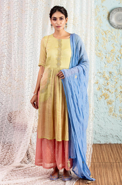 Lime Kurta (only kurta ) - Naaz By Noor