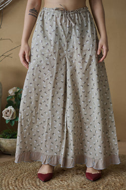 CAPPUCCINO PRINTED PLAZZO - Naaz By Noor