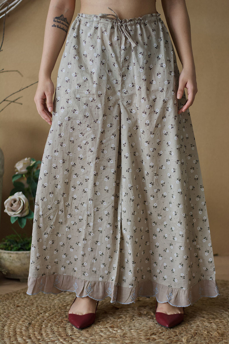 CAPPUCCINO PRINTED PLAZZO - Naaz By Noor