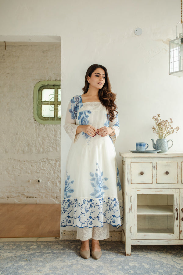Meethi Reet Gori Si Mithas - set of 2 - kurta and pant Naaz By Noor 