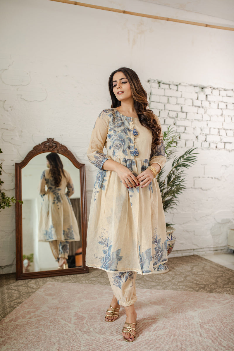 Meethi Reet Sunhere Mithas - set of 2 - kurta, and pant Naaz By Noor 