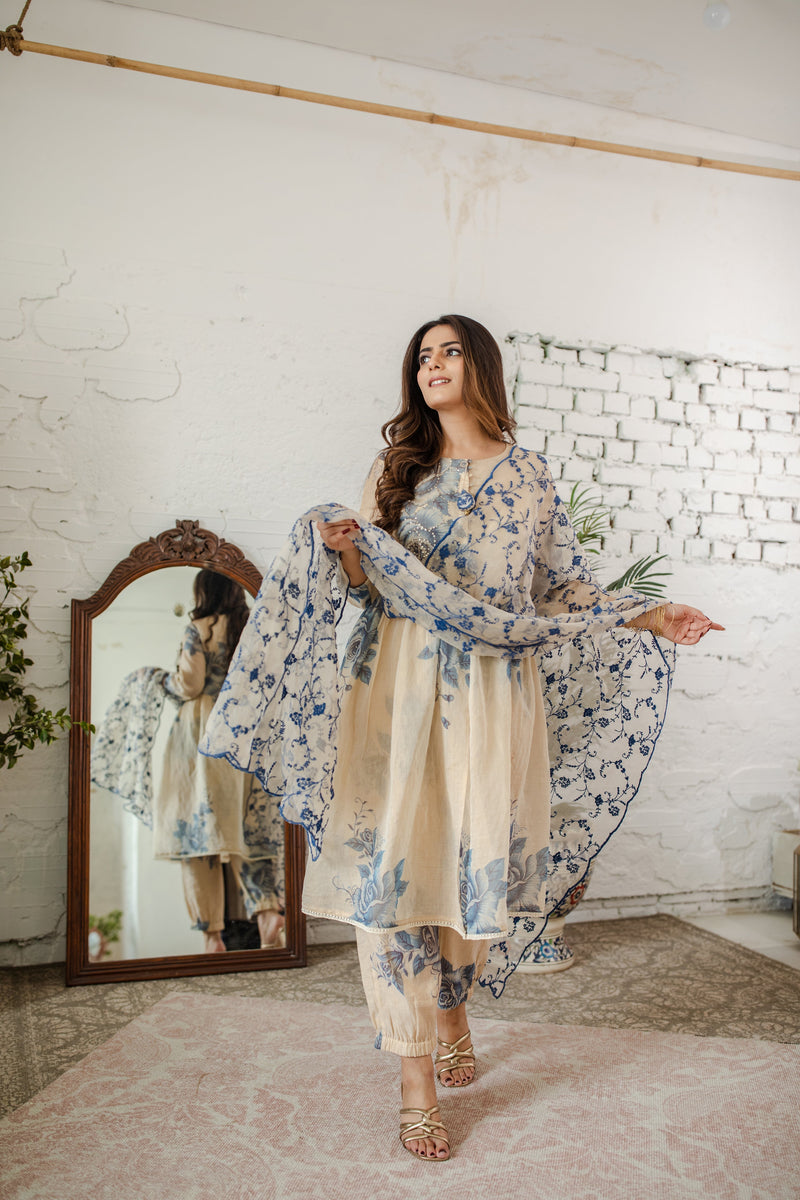 Meethi Reet Sunhere Mithas - set of 2 - kurta, and pant Naaz By Noor 