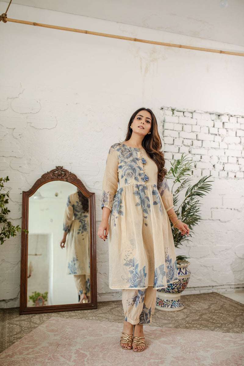 Meethi Reet Sunhere Mithas - set of 2 - kurta, and pant Naaz By Noor 