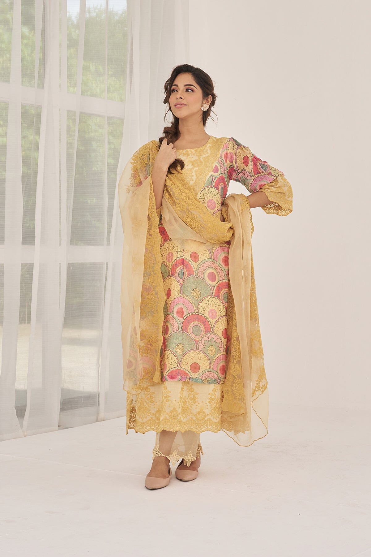 NOOR BAANO-set of 3(kurta, pant & dupatta) Naaz By Noor 